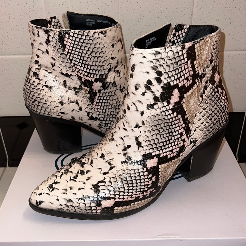 Snake Print Booties